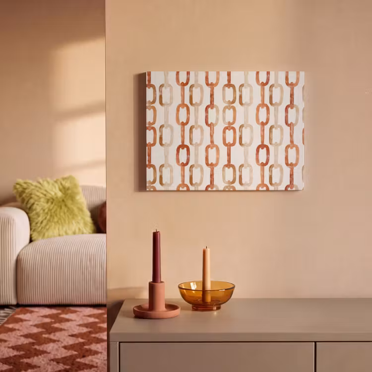 Schakels - Patroon - Aquarel - Terracotta PET vilt klein 837 -sfeer1