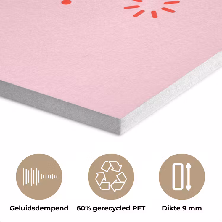 Lippen - Tong - Pop-art - Kleurrijk - Roze PET vilt klein -closeup_NL