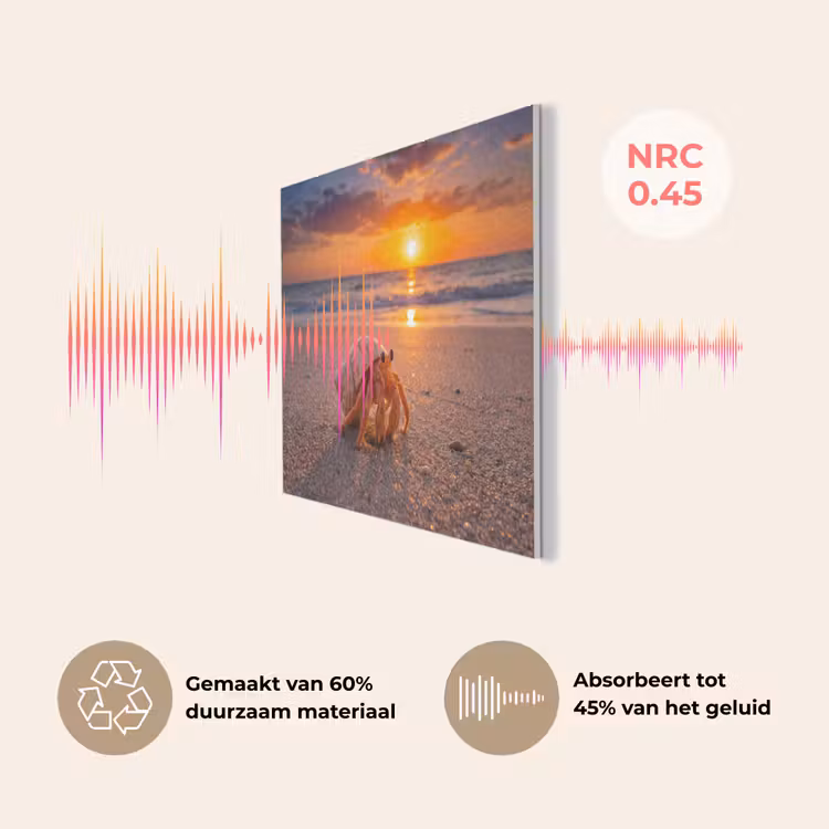 Kreeft - Strand - Natuur - Zonsondergang - Oranje PET vilt klein -USP_NL