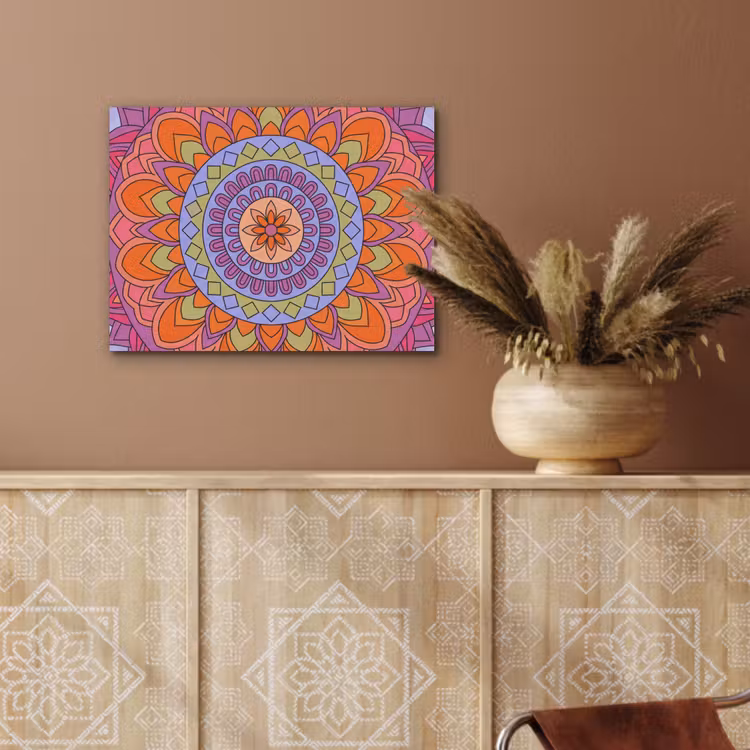 Mandala - Cirkel - Abstract - Kleurrijk - Patroon PET vilt klein -sfeer4