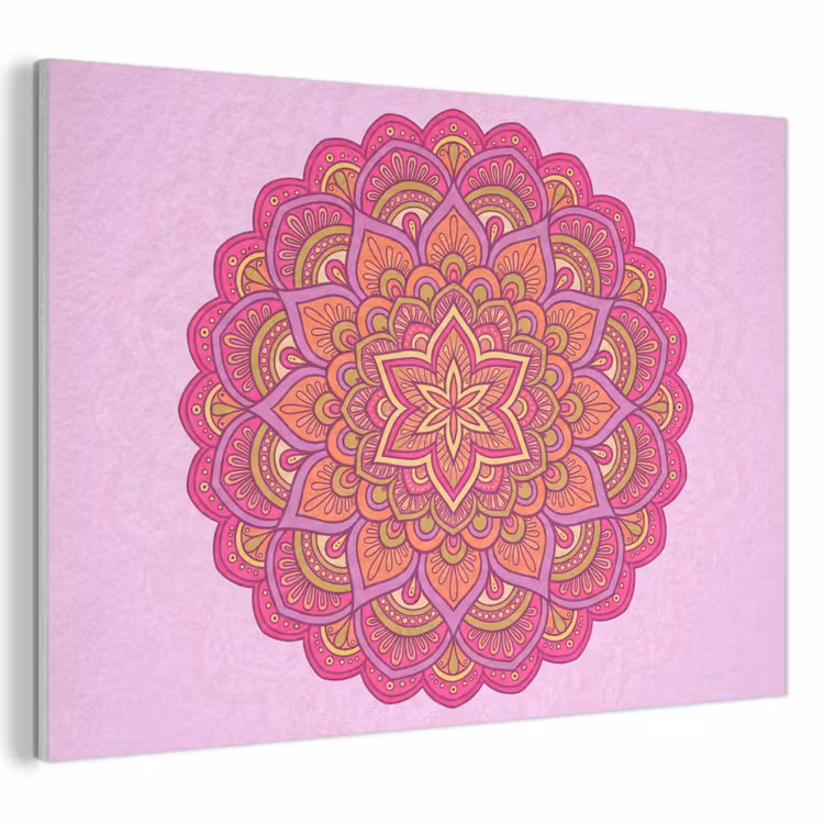 Mandala - Cirkel - Spiritueel - Oosters - Roze PET vilt klein -3d