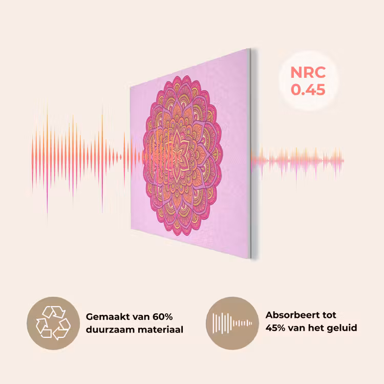 Mandala - Cirkel - Spiritueel - Oosters - Roze PET vilt klein -USP_NL