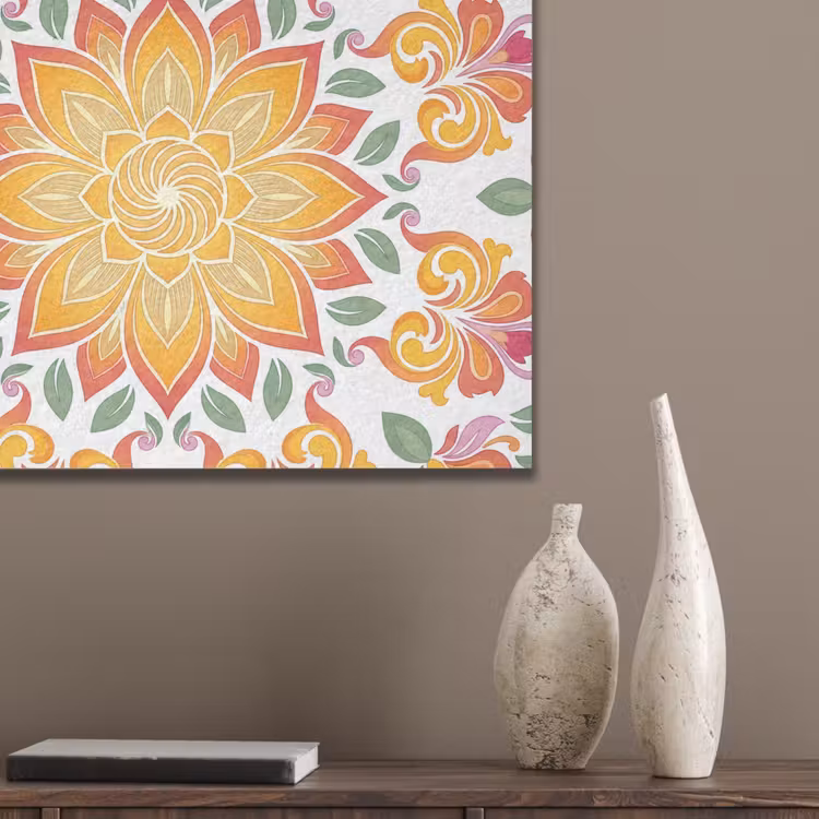 Mandala - Bloemen - Decoratie - Kleurrijk - Abstract PET vilt klein -sfeer6_closeup