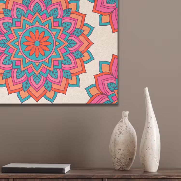 Mandala - Patroon - Abstract - Kleurrijk - Modern PET vilt klein -sfeer6_closeup