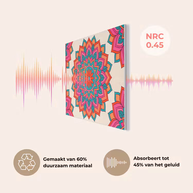 Mandala - Patroon - Abstract - Kleurrijk - Modern PET vilt klein -USP_NL