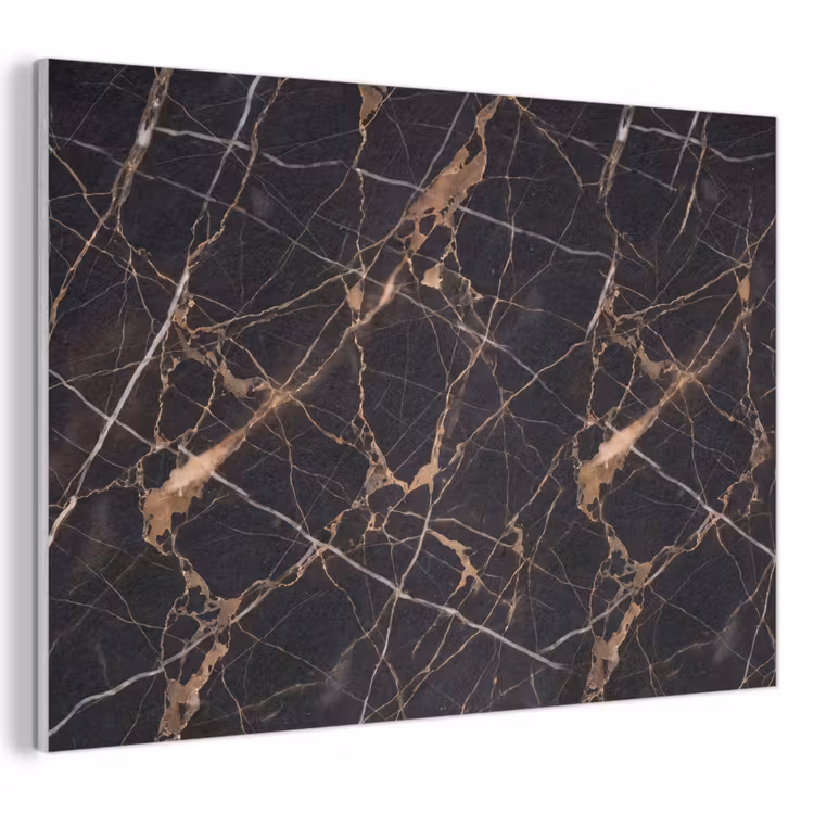 Marmer - Goud - Abstract - Zwart PET vilt klein -3d