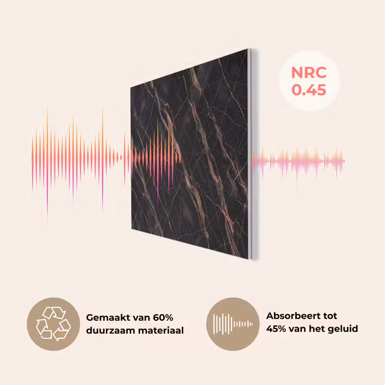 Marmer - Goud - Patroon - Luxe - Zwart PET vilt klein -USP_NL