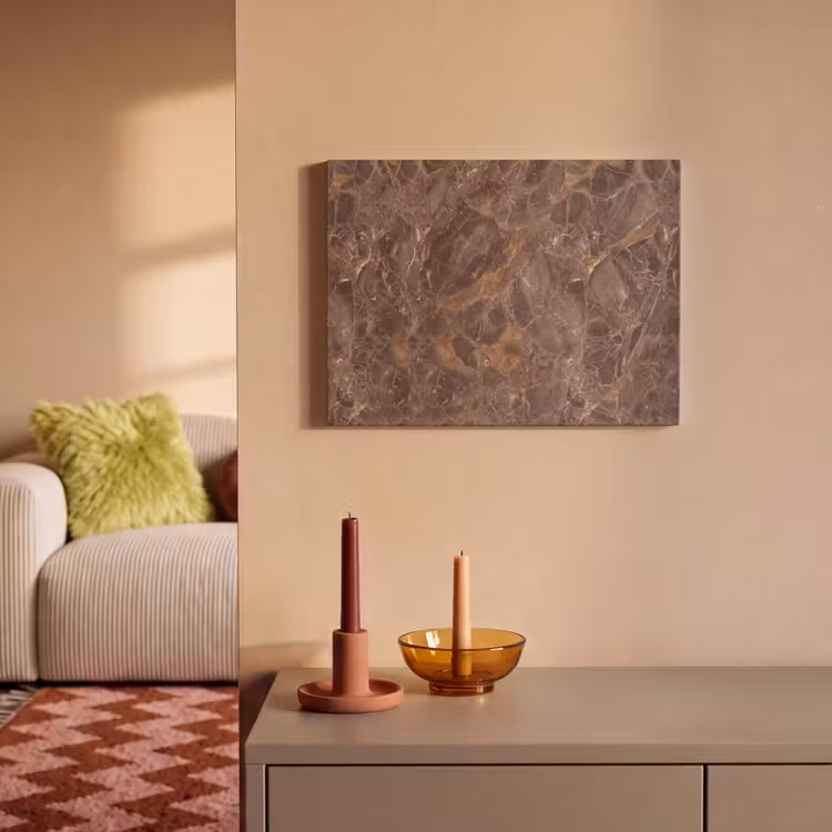 Marmer - Patroon - Natuur - Bruin - Goud PET vilt klein -sfeer1
