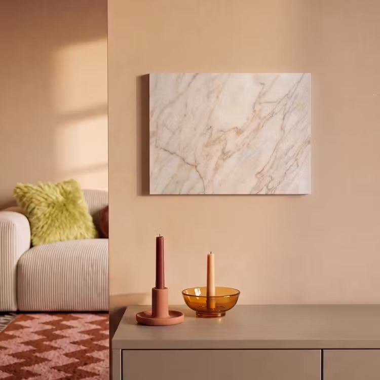 Marmer - Ader - Abstract - Wit - Goud PET vilt klein -sfeer1