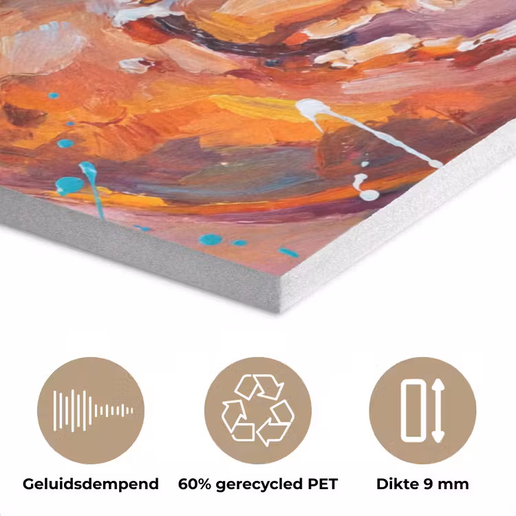 Zeeleven - Kreeft - Spatters - Abstract - Roze PET vilt klein -closeup_NL