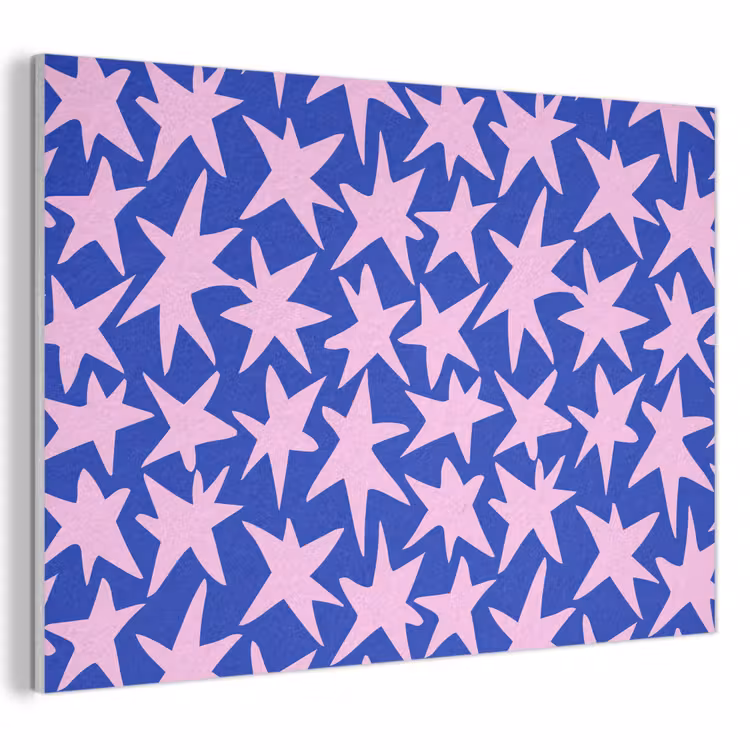 Modern - Sterren - Blauw PET vilt klein 837 -3d