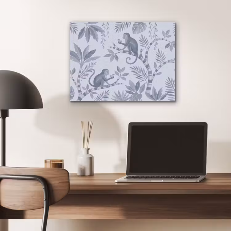 Aap - Boom - Bladeren - Jungle - Illustratie PET vilt klein -sfeer5