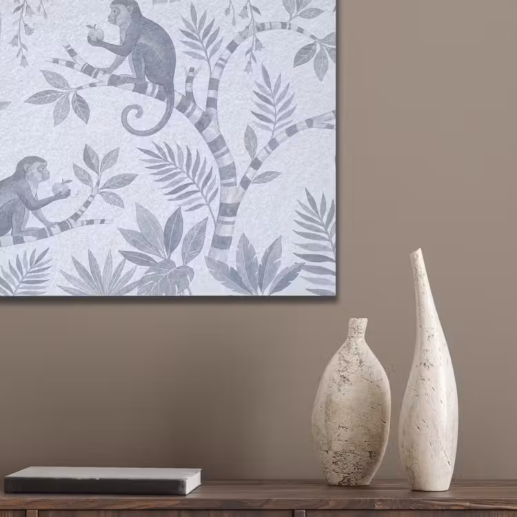 Aap - Boom - Bladeren - Jungle - Illustratie PET vilt klein -sfeer6_closeup