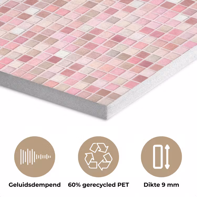 Mozaïek - Patroon - Roze PET vilt klein 837 -closeup_NL