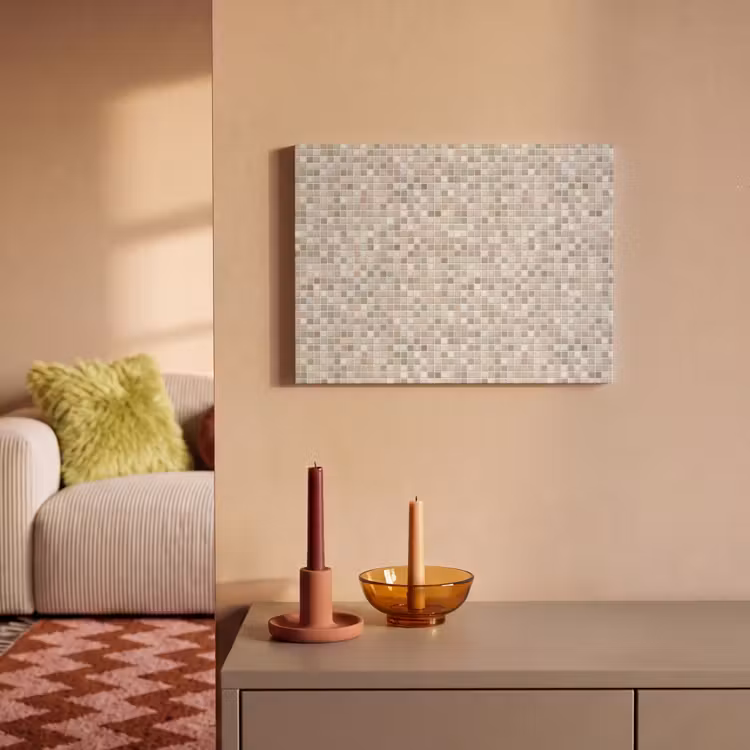 Mozaïek - Patroon- Taupe PET vilt klein 837 -sfeer1