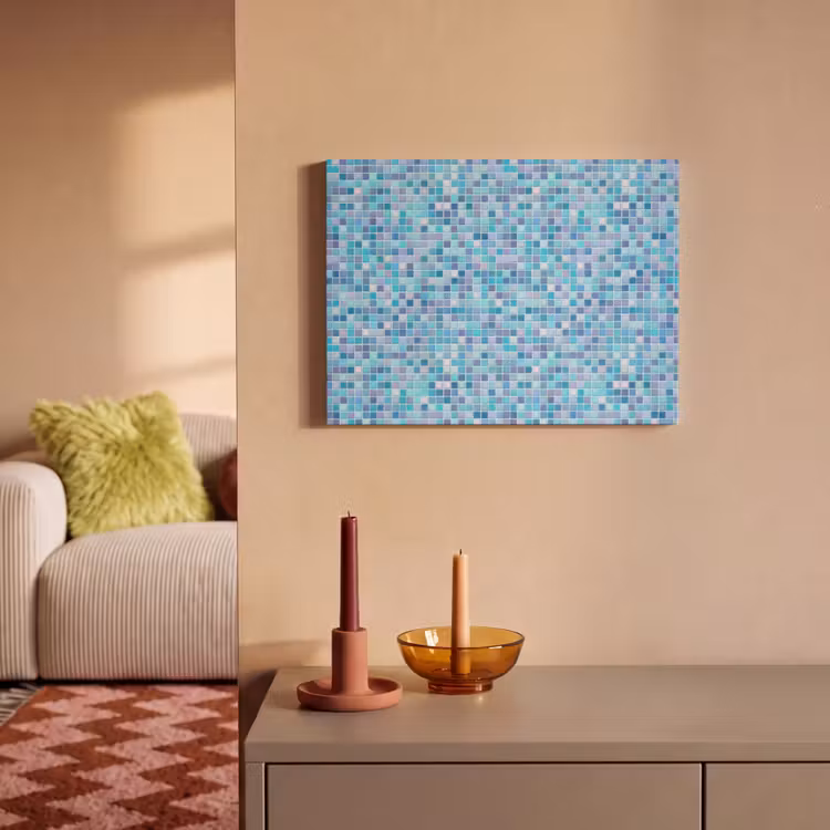 Mozaïek - Patroon - Turquoise PET vilt klein 837 -sfeer1