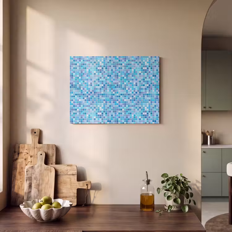 Mozaïek - Patroon - Turquoise PET vilt klein 837 -sfeer2