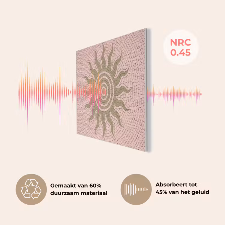 Mozaïek - Zon - Patroon - Klassiek - Roze PET vilt klein -USP_NL