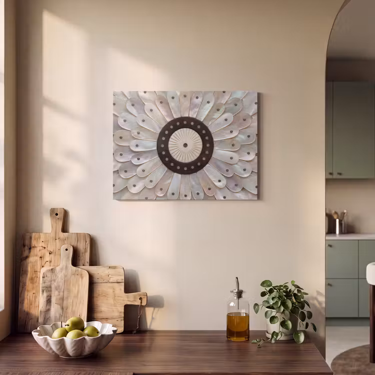Parelmoer - Patroon - Decoratie - Ambacht - Wit PET vilt klein -sfeer2