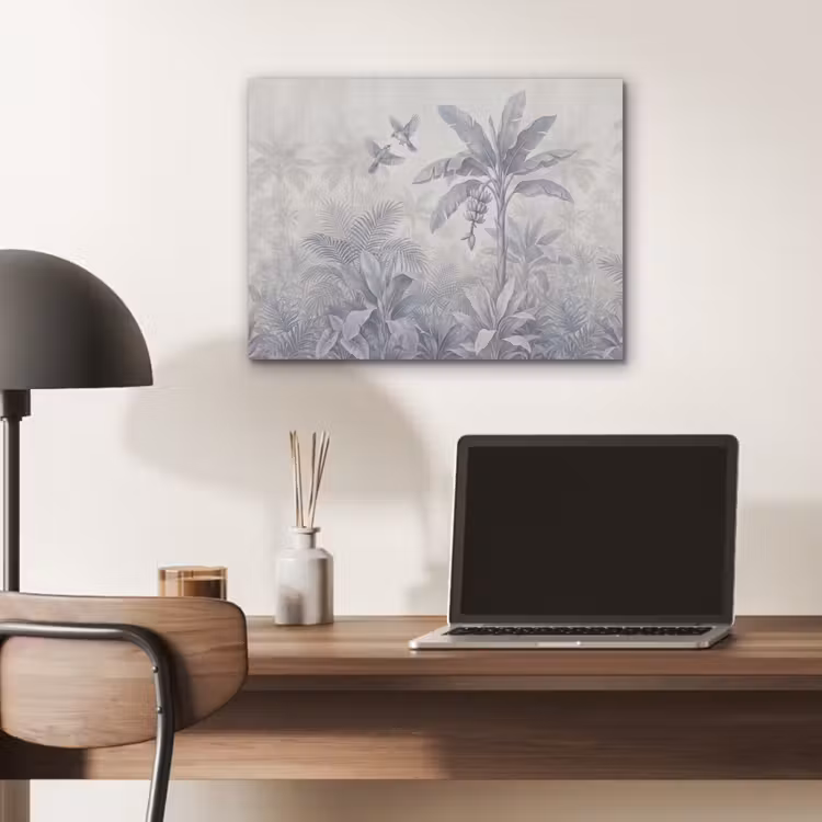 Natuur - Vogel - Jungle - Illustratie - Blauw PET vilt klein -sfeer5