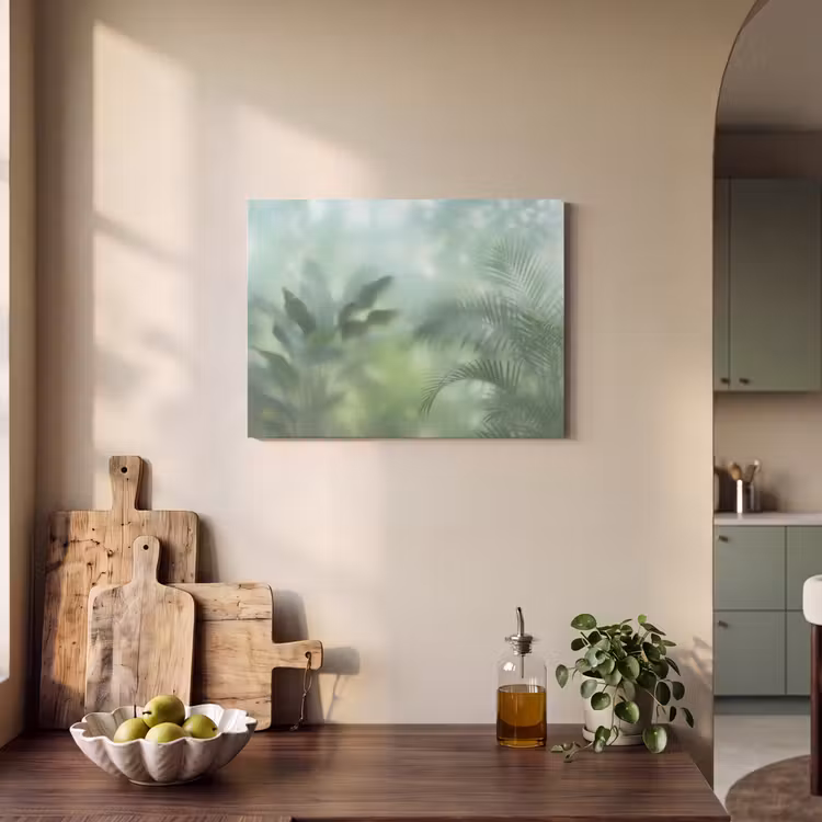 Natuur - Vervaagd - Groen - Abstract - Modern PET vilt klein -sfeer2