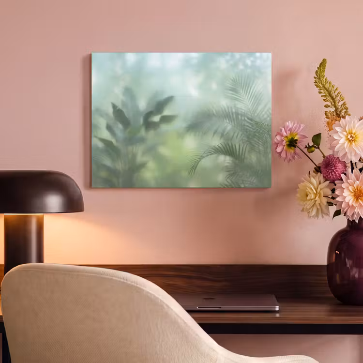 Natuur - Vervaagd - Groen - Abstract - Modern PET vilt klein -sfeer3