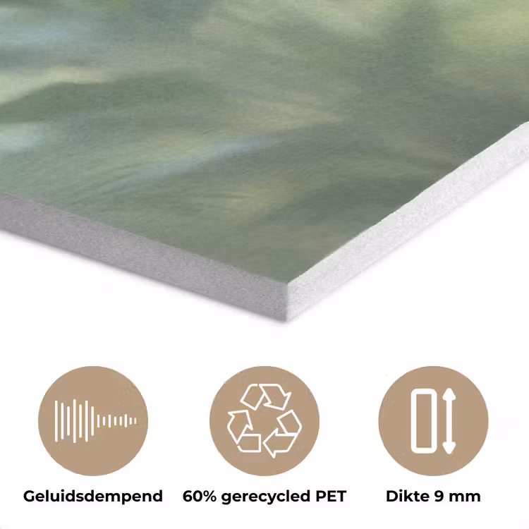 Natuur - Vervaagd - Groen - Abstract - Modern PET vilt klein -closeup_NL