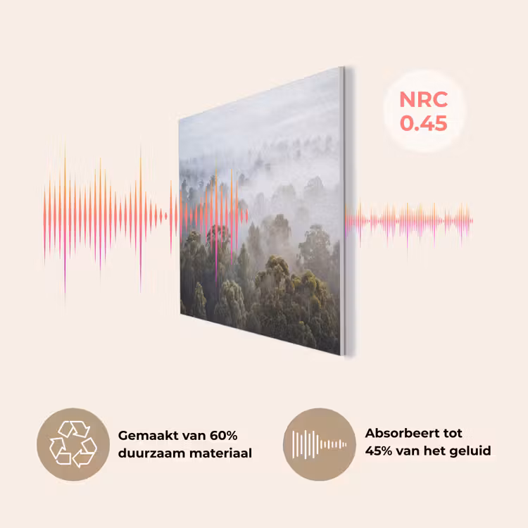 Natuur - Mist - Bos - Ochtend - Goud PET vilt klein -USP_NL
