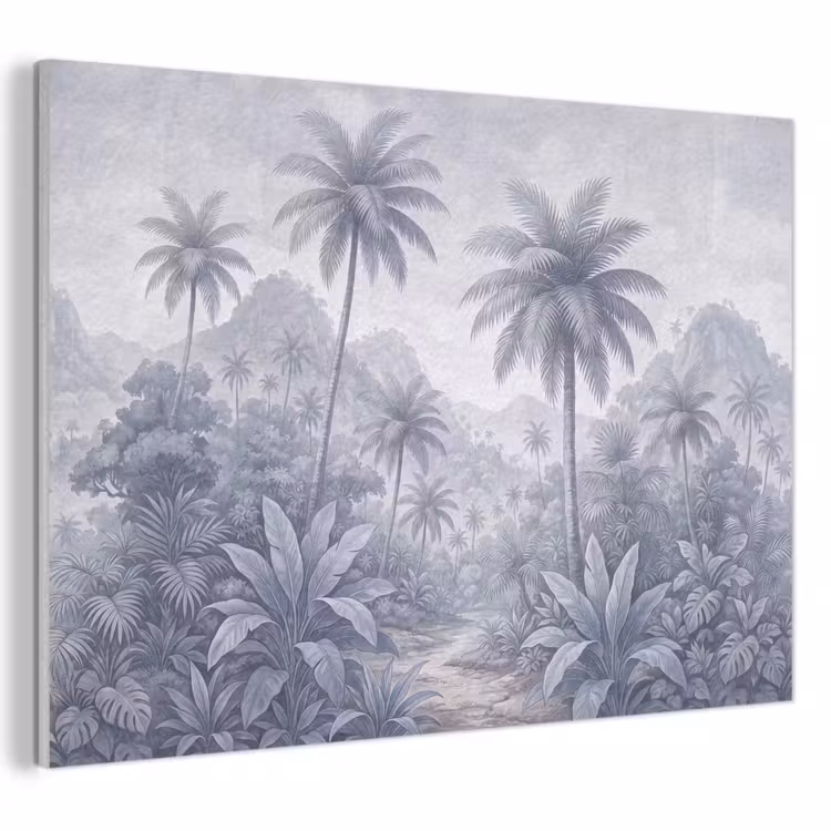 Natuur - Boom - Tropisch - Landschap - Blauw PET vilt klein -3d