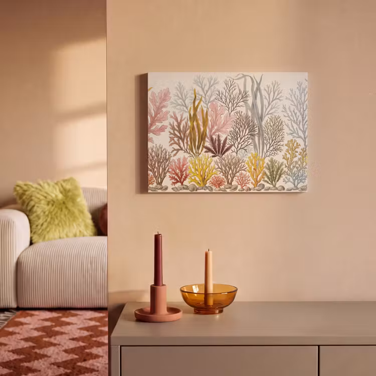 Natuur - Onderwater - Botanisch - Vintage - Kleurrijk PET vilt klein -sfeer1