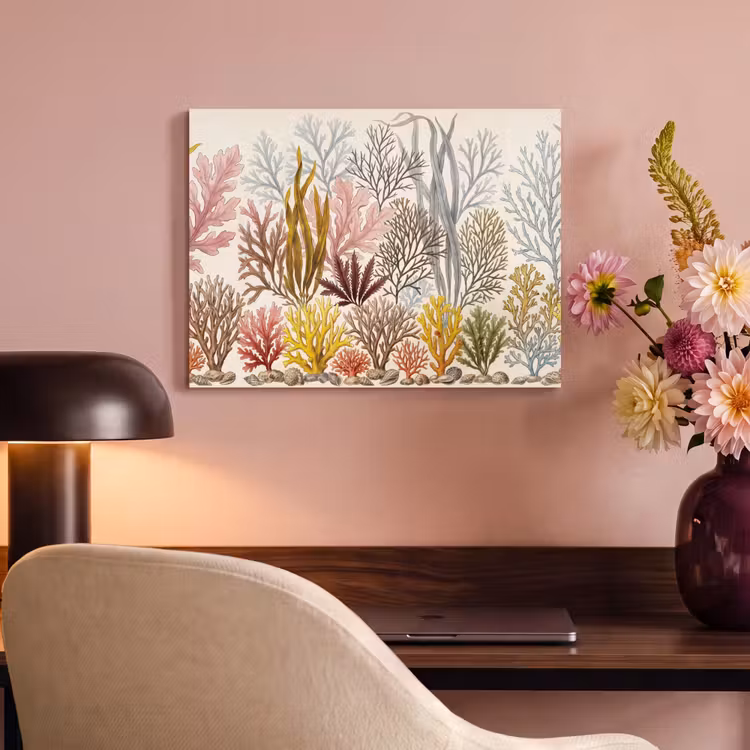 Natuur - Onderwater - Botanisch - Vintage - Kleurrijk PET vilt klein -sfeer3