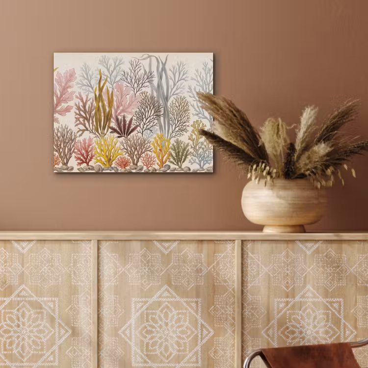 Natuur - Onderwater - Botanisch - Vintage - Kleurrijk PET vilt klein -sfeer4
