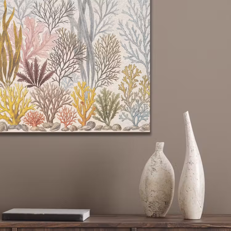 Natuur - Onderwater - Botanisch - Vintage - Kleurrijk PET vilt klein -sfeer6_closeup