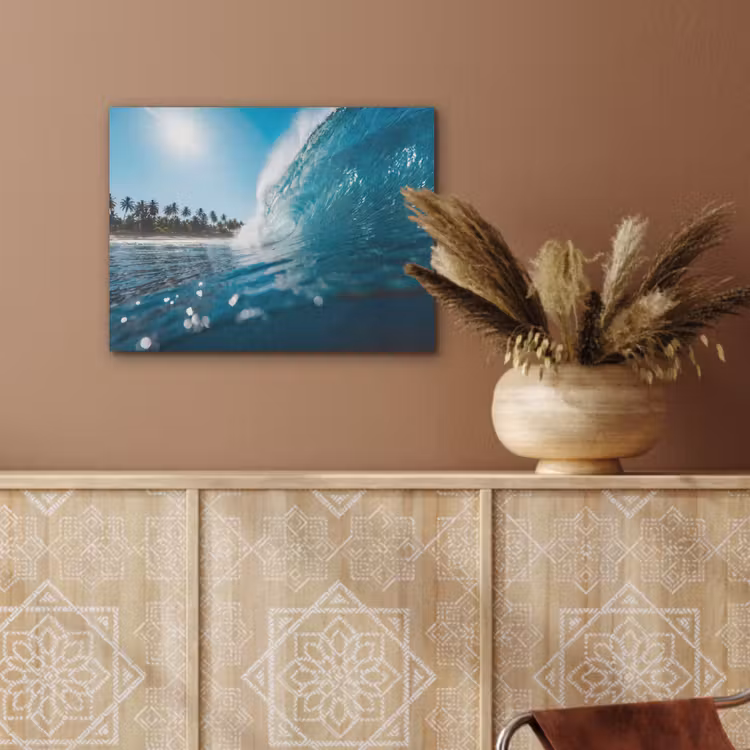 Oceaan - Golf - Strand - Natuur - Blauw PET vilt klein -sfeer4