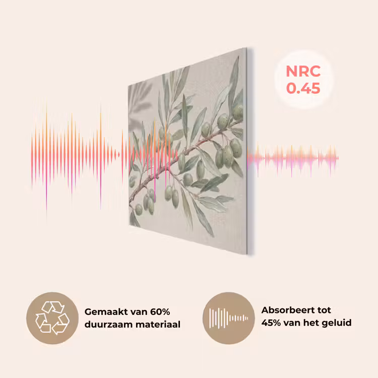 Olijftak - Bladeren - Natuur - Groen - Beige PET vilt klein -USP_NL