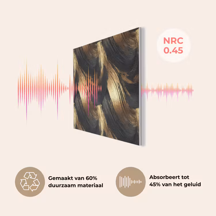 Verfstreken - Abstract - Goud - Zwart PET vilt klein 837 -USP_NL