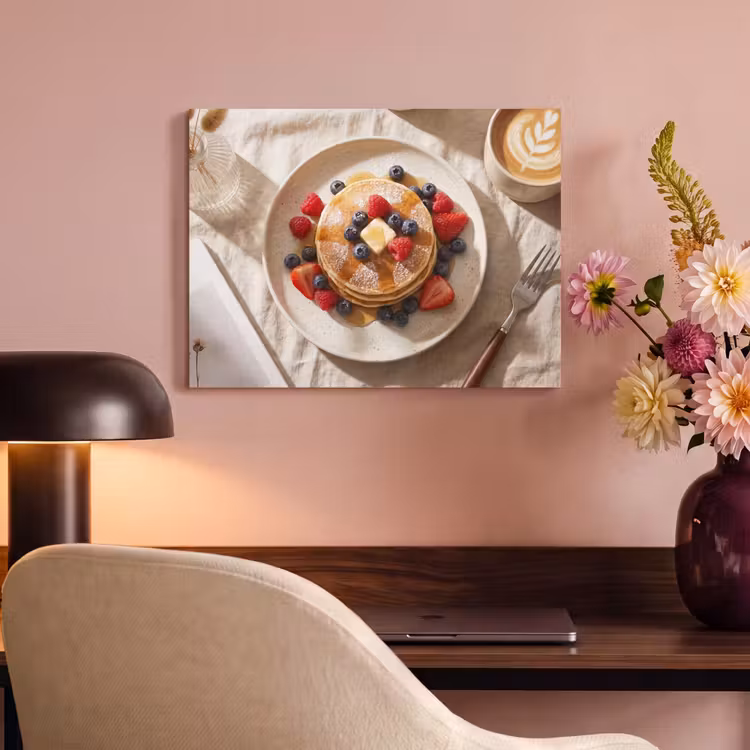 Pannenkoeken - Bessen - Ontbijt - Modern - Beige PET vilt klein -sfeer3