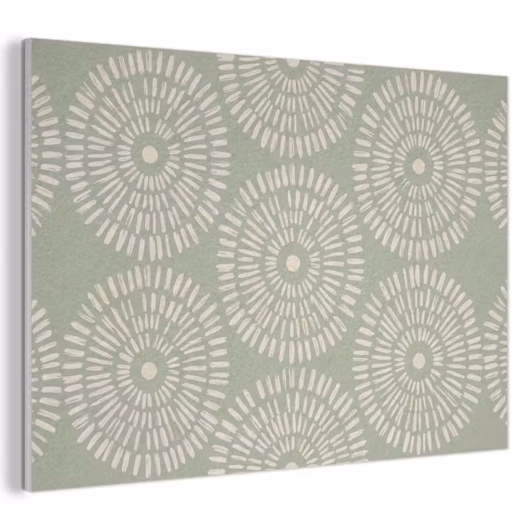 Patroon - Cirkels - Abstract - Modern - Groen PET vilt klein -3d