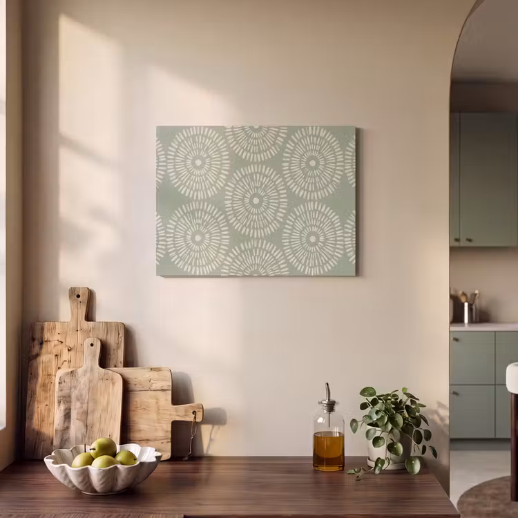 Patroon - Cirkels - Abstract - Modern - Groen PET vilt klein -sfeer2