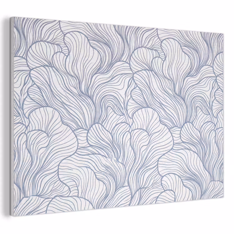 Patroon - Lijnen - Organisch - Abstract - Blauw PET vilt klein -3d