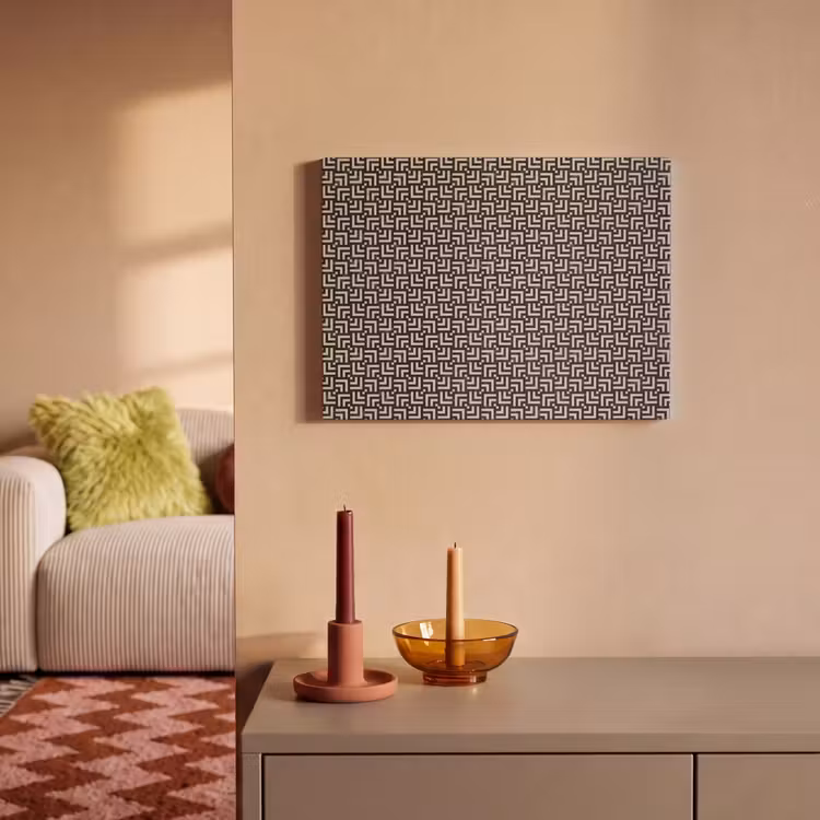 Patroon - Marmer - Zwart PET vilt klein 837 -sfeer1