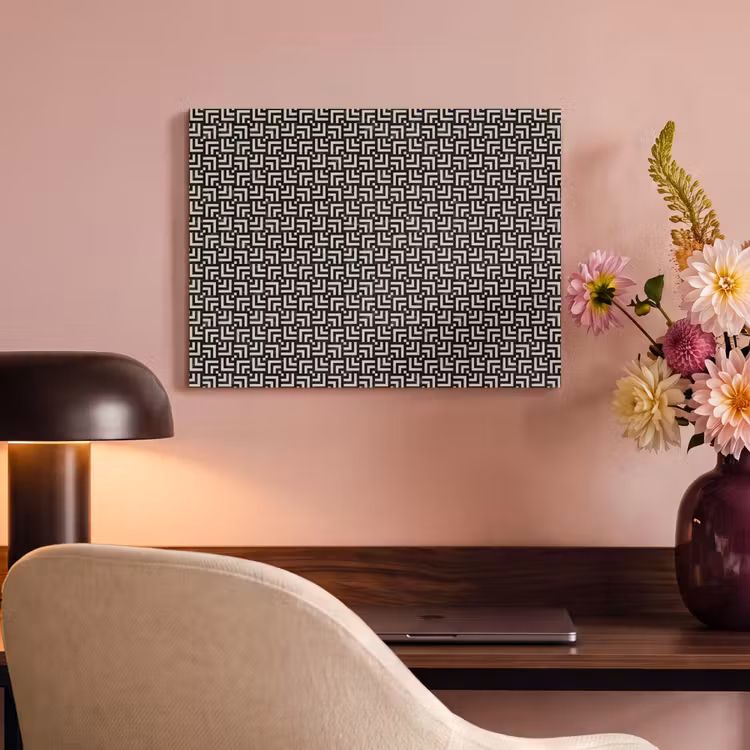 Patroon - Marmer - Zwart PET vilt klein 837 -sfeer3