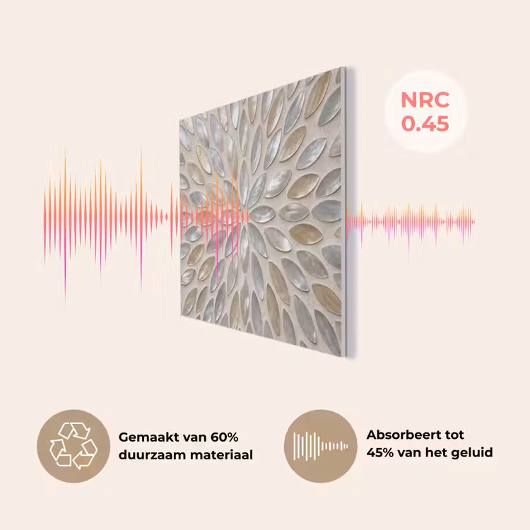 Patroon - Ovaal - Glanzend - Abstract - Beige PET vilt klein -USP_NL