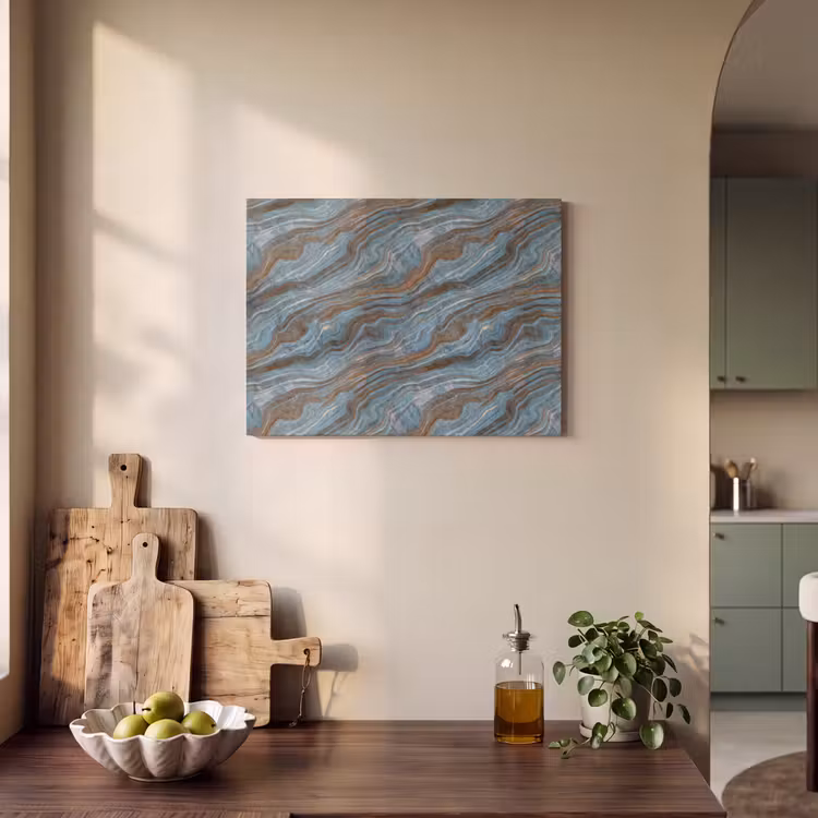 Patroon - Steen - Blauw PET vilt klein 837 -sfeer2