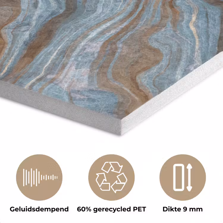Patroon - Steen - Blauw PET vilt klein 837 -closeup_NL