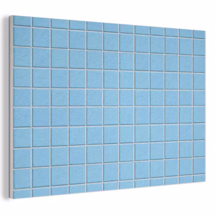 Patroon - Tegel - Pastel - Blauw PET vilt klein 837 -3d