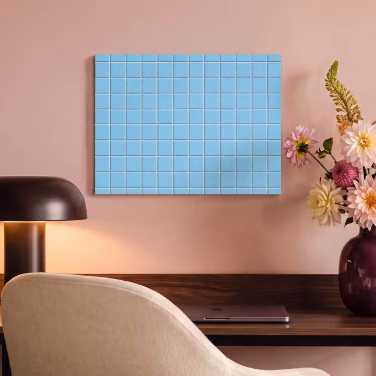 Patroon - Tegel - Pastel - Blauw PET vilt klein 837 -sfeer3