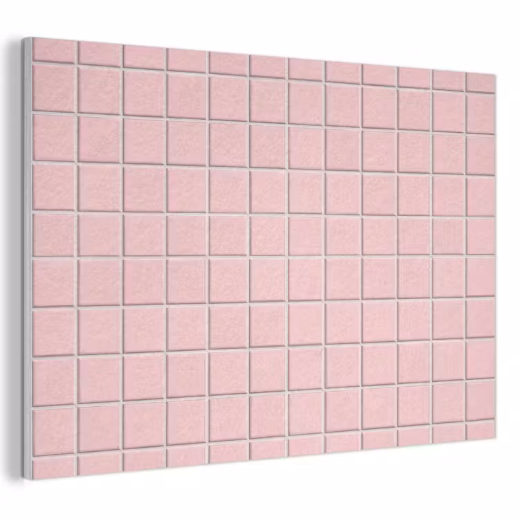 Patroon - Tegel - Pastelroze PET vilt klein 837 -3d