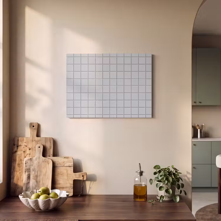 Patroon - Tegels - Licht - Grijs PET vilt klein 837 -sfeer2