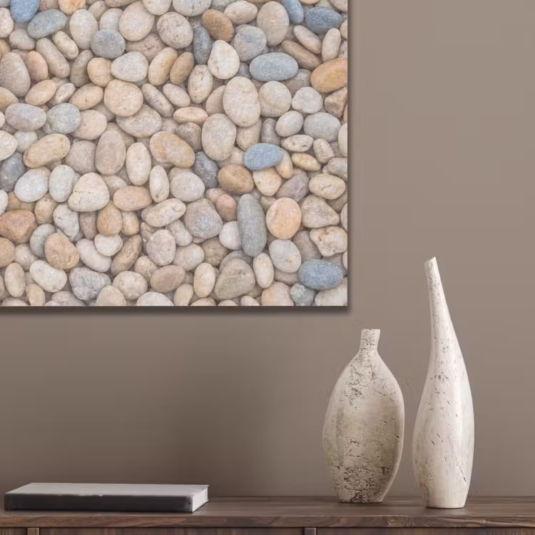 Kiezelstenen - Natuur - Textuur - Beige - Grijs PET vilt klein -sfeer6_closeup